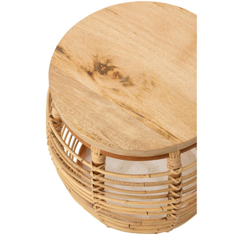 J-Line bijzettafel Ana - rotan - naturel