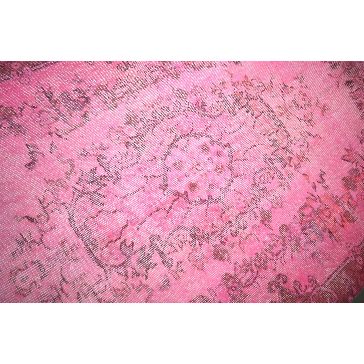 Roze vintage vloerkleed - 217x116 cm - HANDGEMAAKT