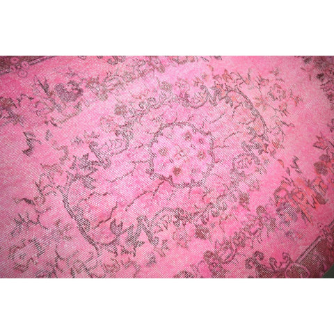 Roze vintage vloerkleed - 217x116 cm - HANDGEMAAKT