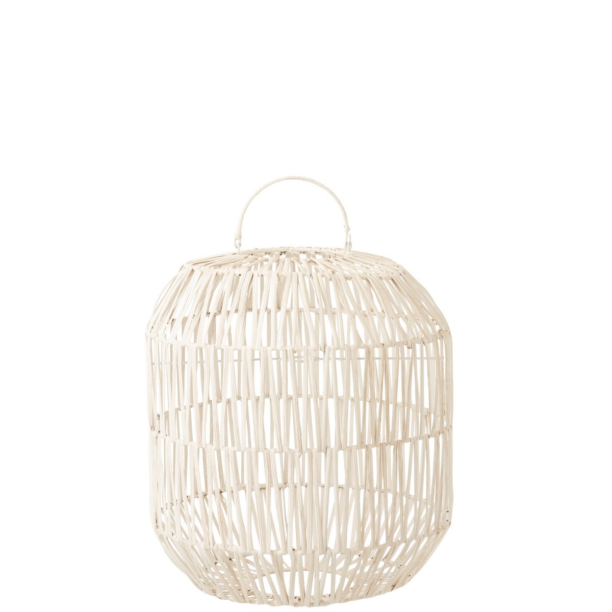 J-Line lampenkap Cyclinder - rotan - wit