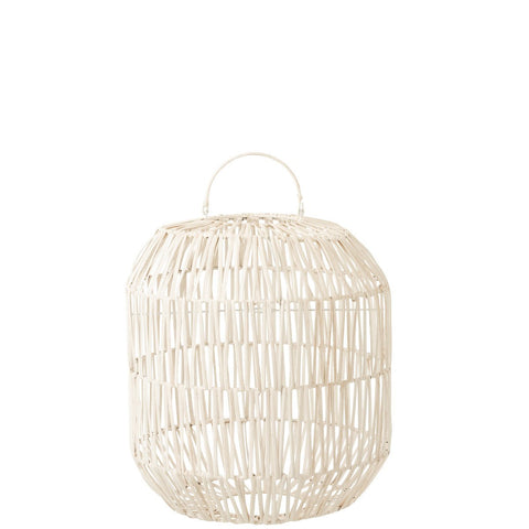 J-Line lampenkap Cyclinder - rotan - wit