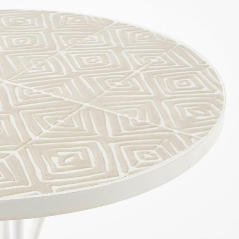 Caprice Bijzettafel voor Buiten - H57 x Ø46 cm - Metaal - Wit
