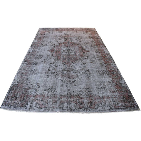 Grijs vintage vloerkleed - 284x178 cm - HANDGEMAAKT