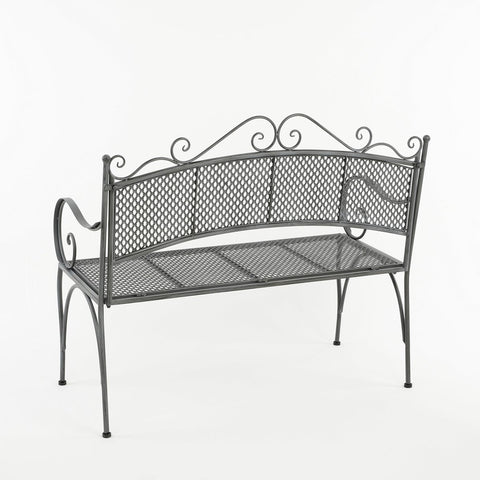 Provence Tuinbank - L108 x B51 x H91 cm - Metaal - Grijs