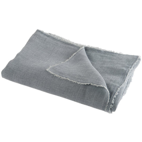 J-Line Plaid - linnen - blauwgrijs - 357 cm