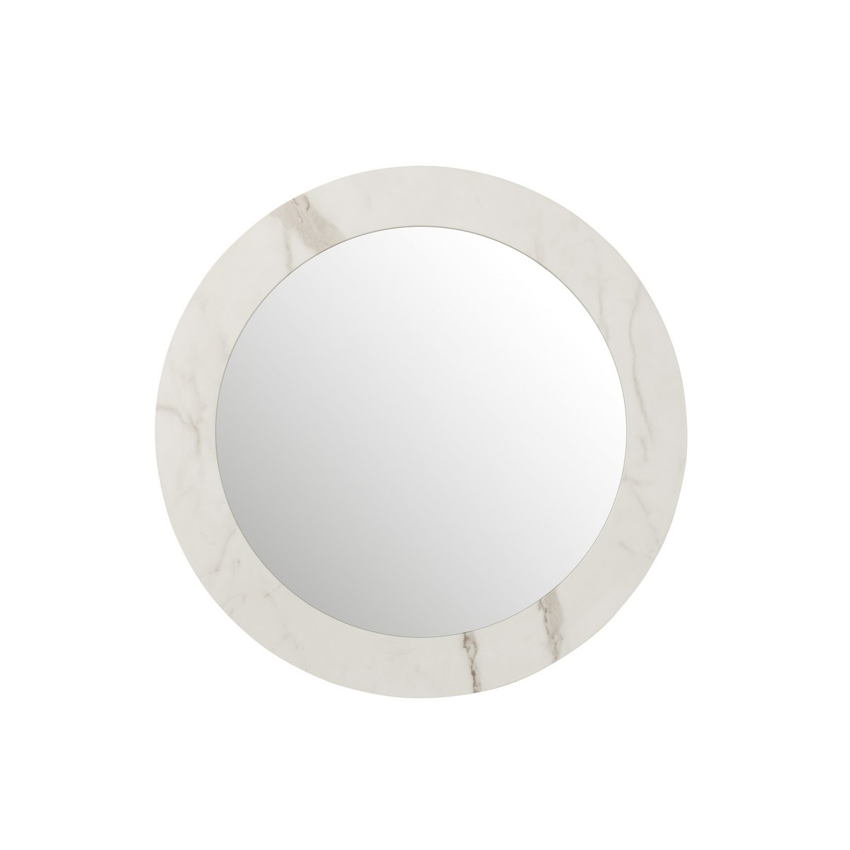 J-line spiegel Marmer - glas - wit - groot