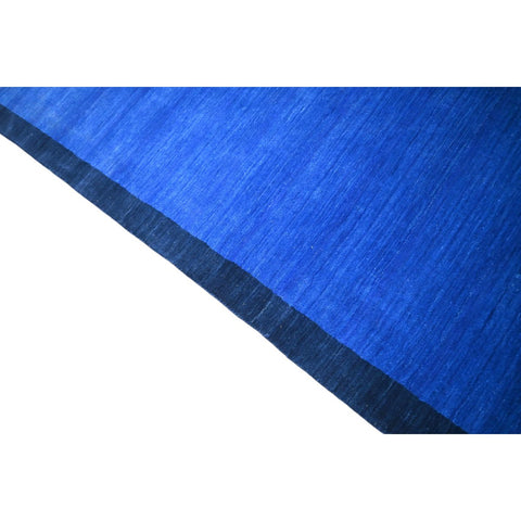 Blauw modern vloerkleed - 205x140 cm - HANDMADE