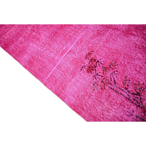 Roze vintage vloerkleed - 284x167 cm - HANDGEMAAKT
