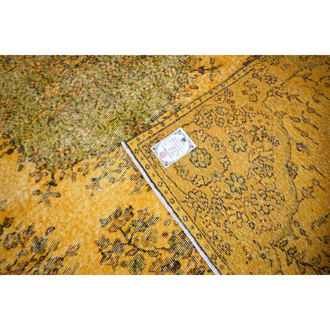 Geel vintage vloerkleed - 290x178 cm - HANDGEMAAKT
