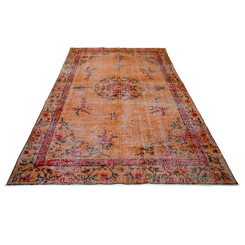 Oranje vintage vloerkleed - 284x184 cm - HANDGEMAAKT