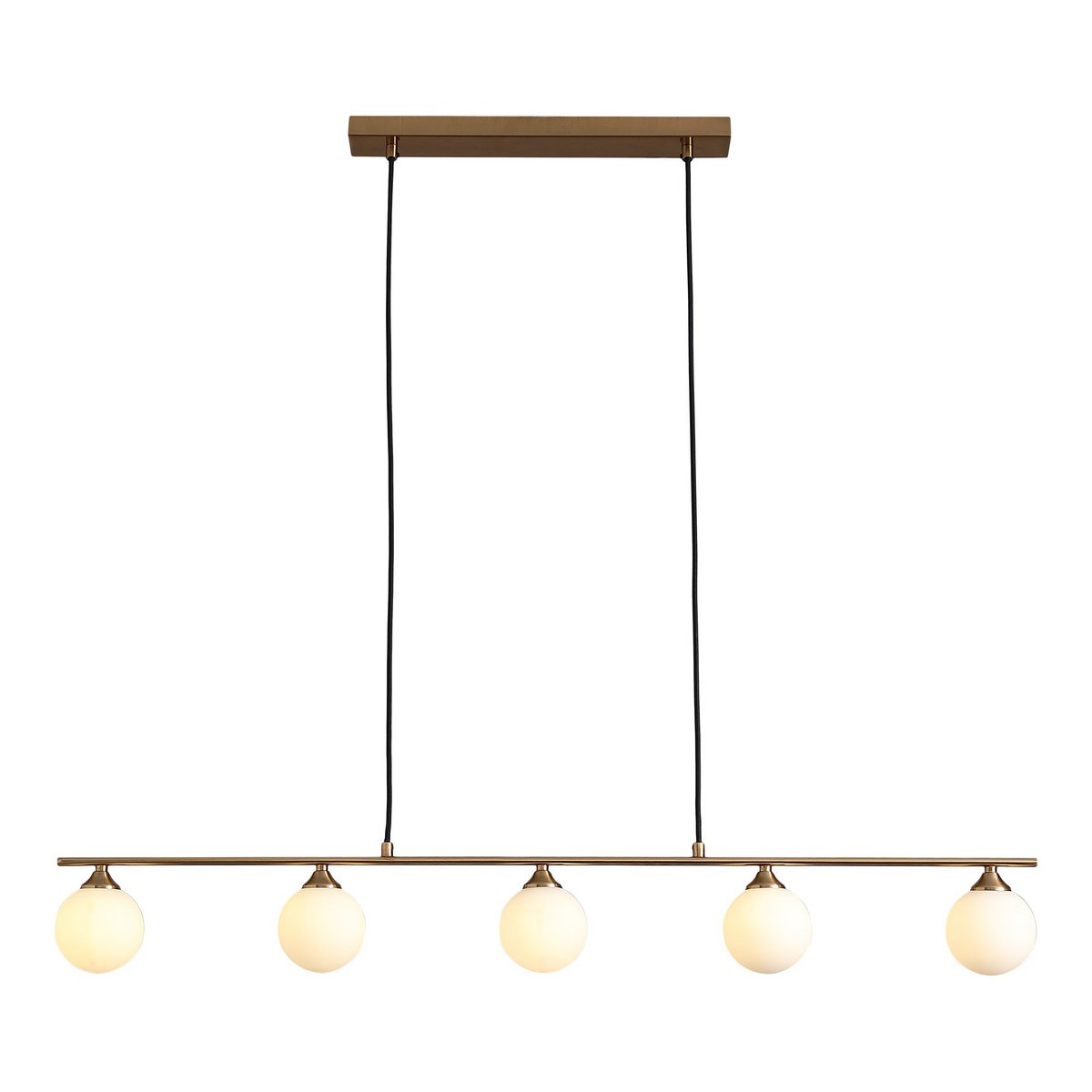 Halifax hanglamp - frame messing, stoffen koord van 150 cm