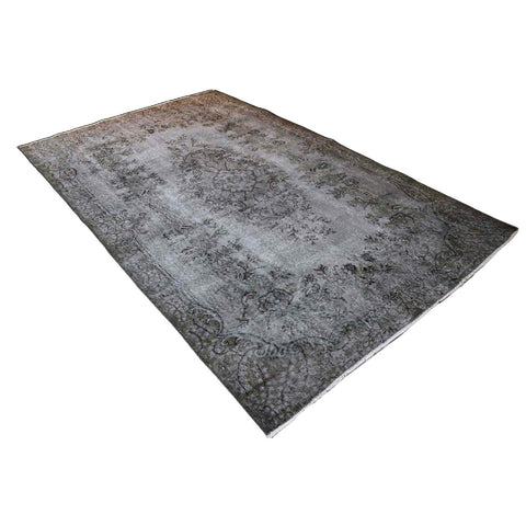 Vintage grijs vloerkleed - 289x184 cm - HANDGEMAAKT