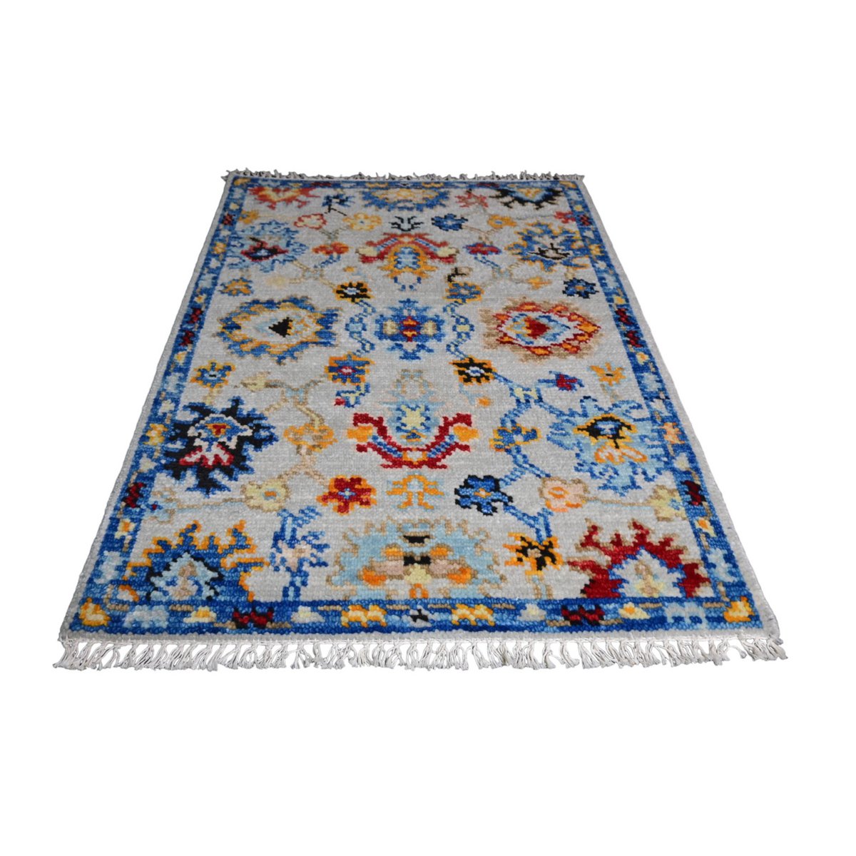 Beige Azeri vloerkleed - 94x67 cm - HANDGEMAAKT