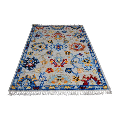 Beige Azeri vloerkleed - 94x67 cm - HANDGEMAAKT