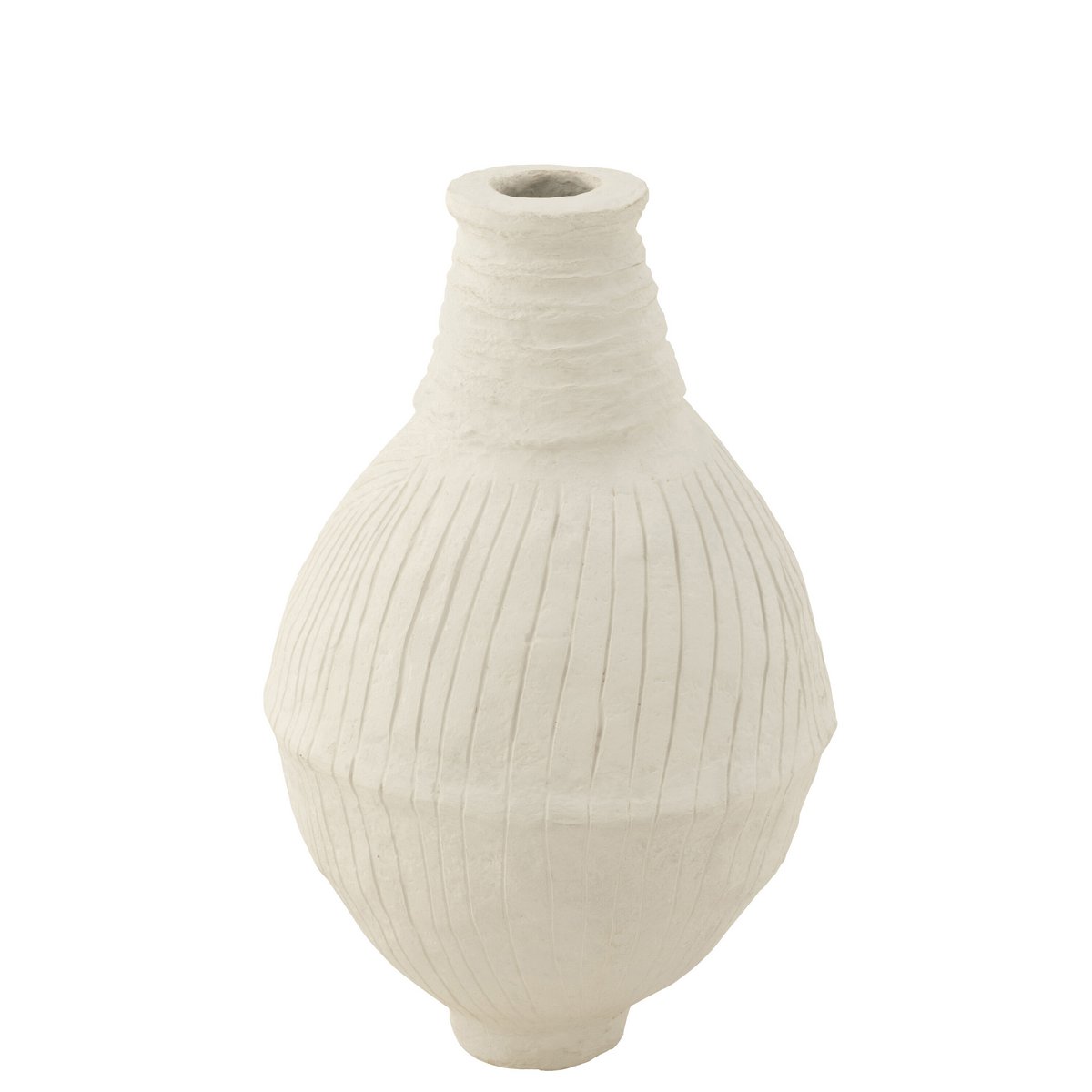 J-Line pot Laxmi - papier maché - wit