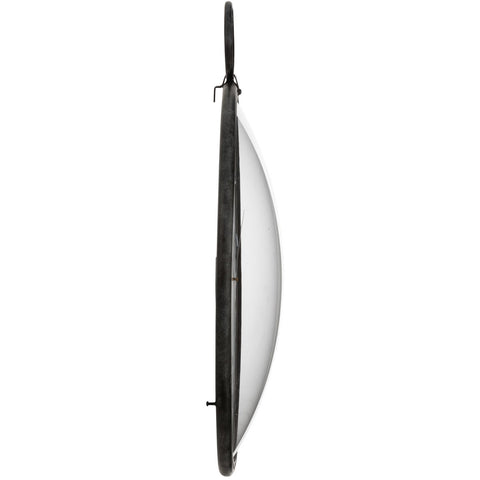 J-Line Rond Bol klok - glas/ metaal - zwart - Ø 13 cm