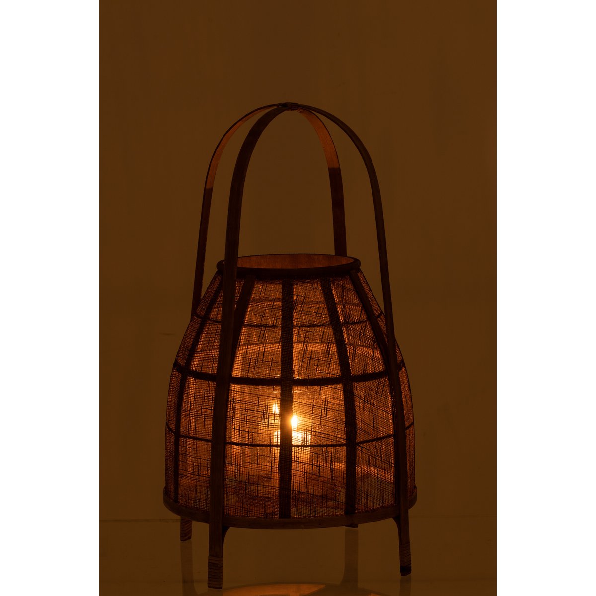 J-Line lantaarn Kap - bamboe - naturel - medium