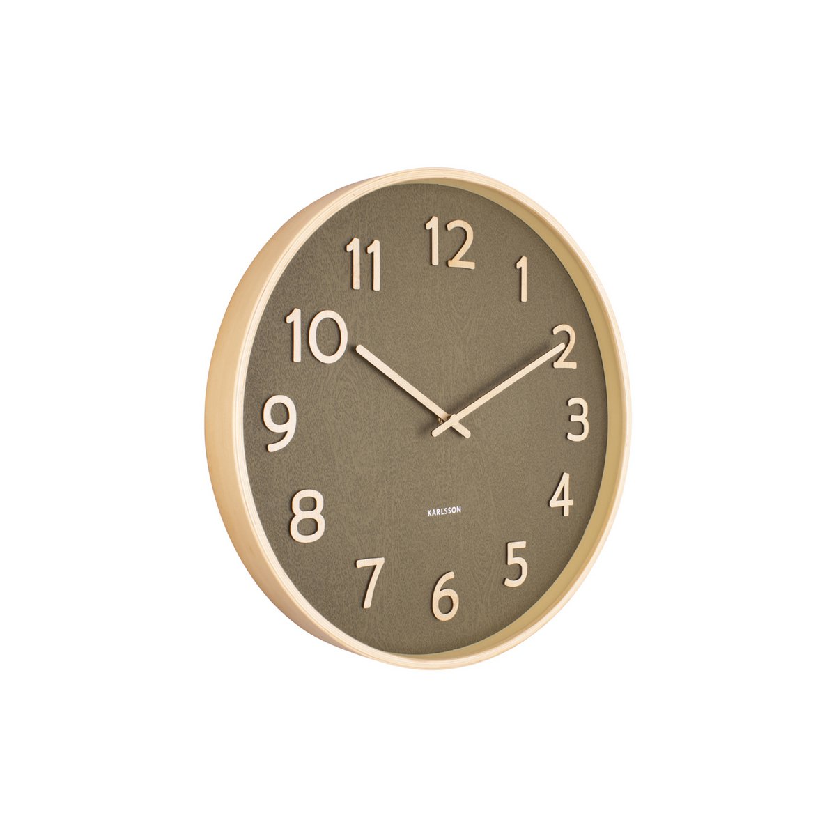 Wandklok Puur Houtnerf Medium