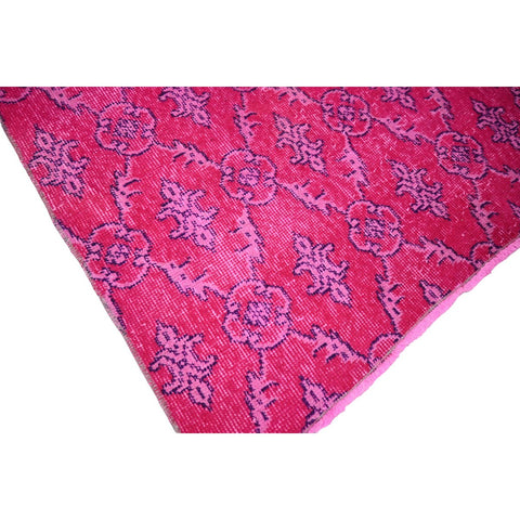 Roze vintage vloerkleed - 195x104 cm - HANDGEMAAKT
