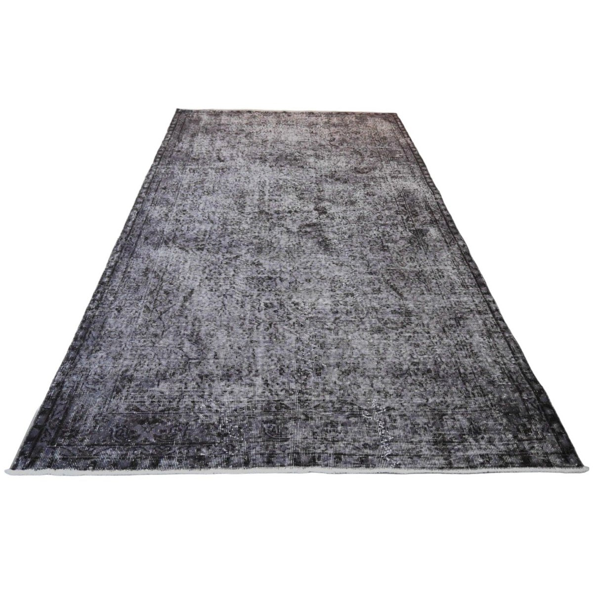 Grijs vintage vloerkleed - 270x157 cm - HANDGEMAAKT