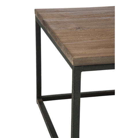 J-Line Bijzettafel Hout/Metaal Bruin+Zwart