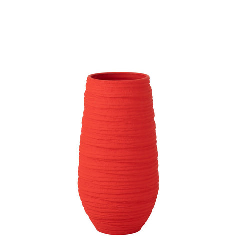 J-Line Vaas Fiesta Keramiek Rood X-Large