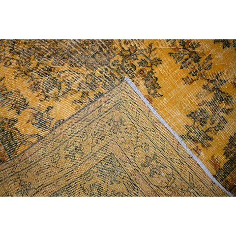 Geel vintage vloerkleed - 286x177 cm - HANDGEMAAKT