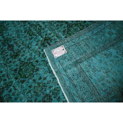 Turquoise vintage vloerkleed - 277x167 cm - HANDGEMAAKT