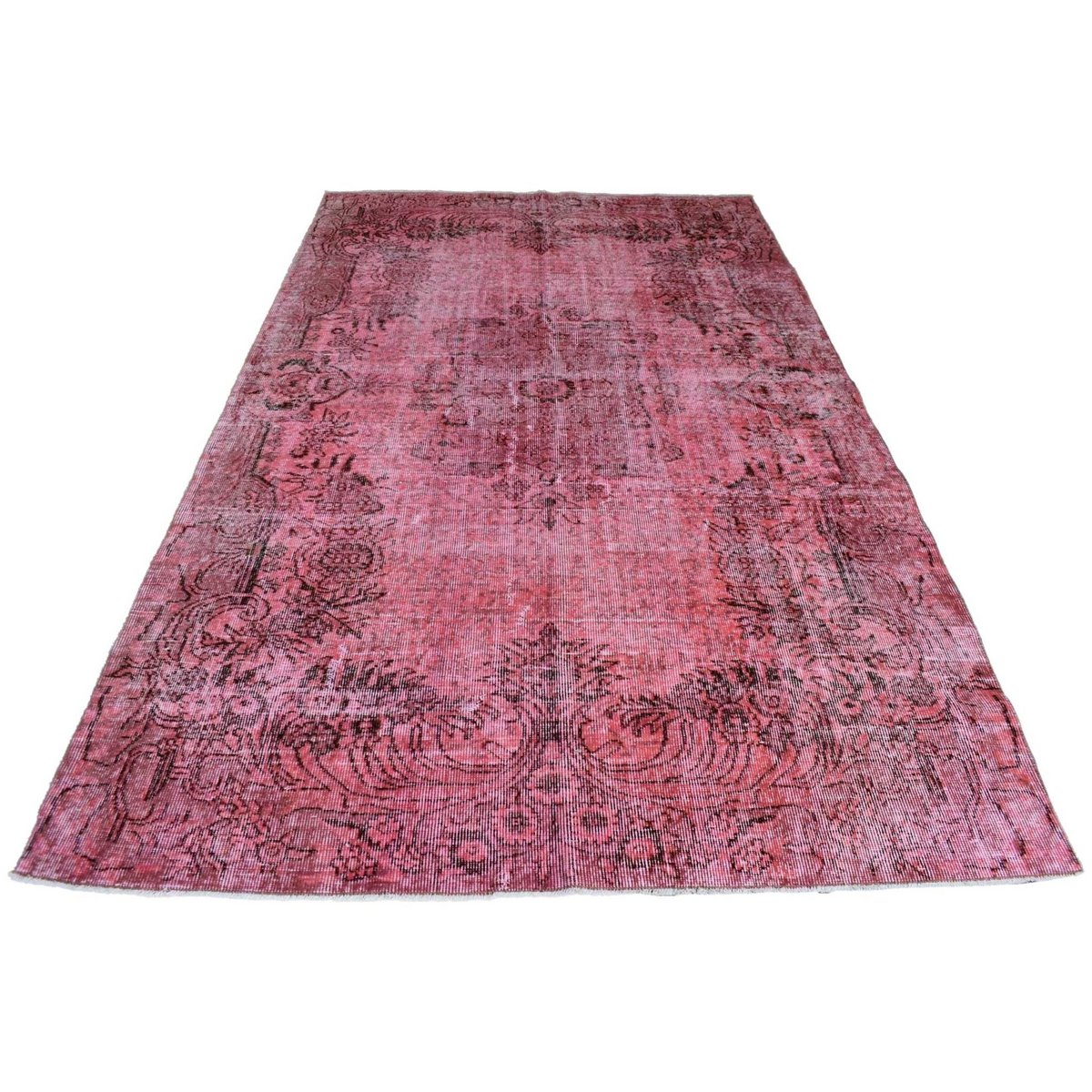 Roze vintage vloerkleed - 278x168 cm - HANDGEMAAKT