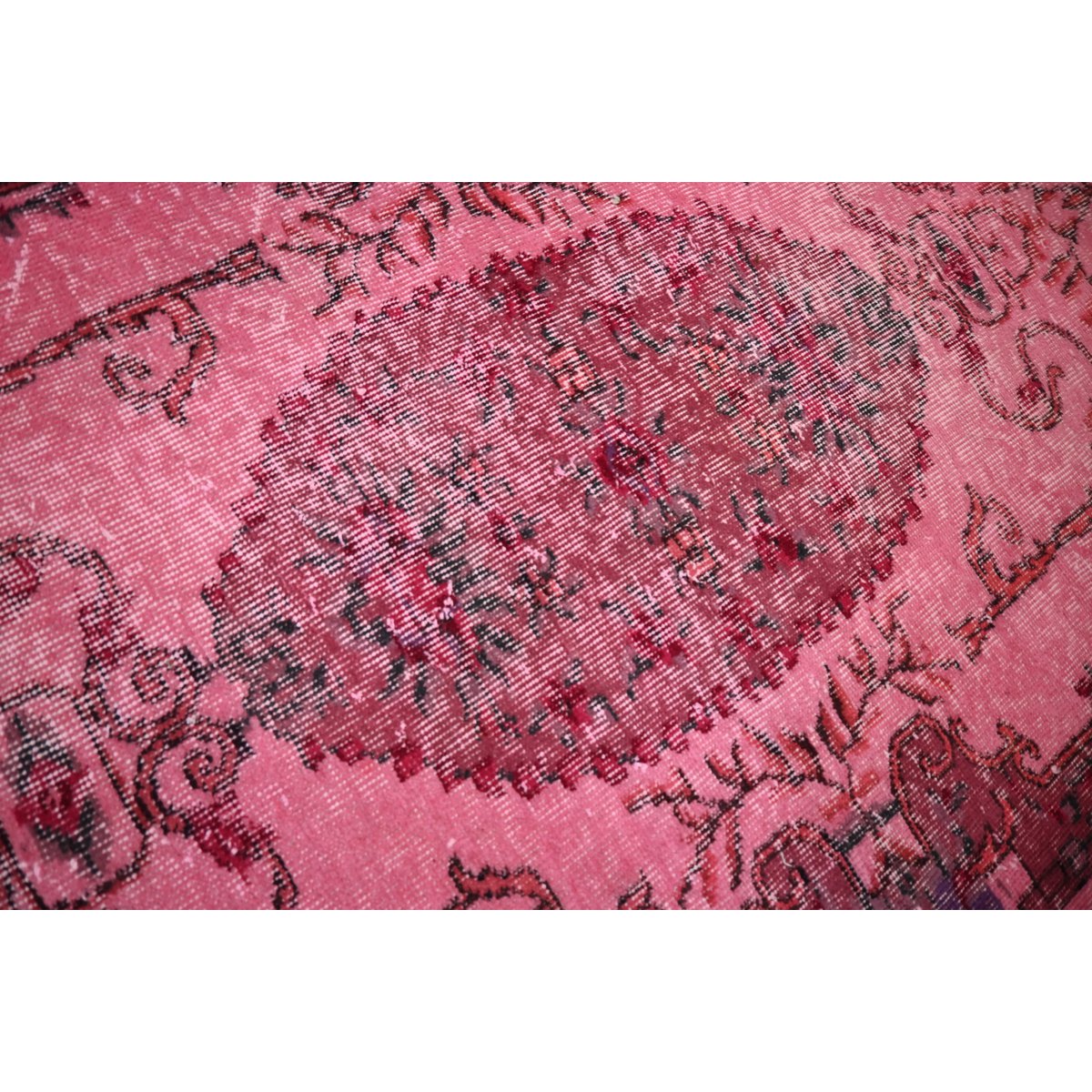 Roze vintage vloerkleed - 197x111 cm - HANDGEMAAKT