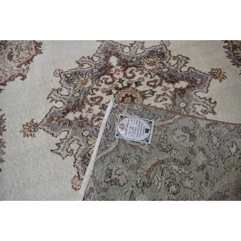 Beige vintage vloerkleed - 212x115 cm - HANDGEMAAKT