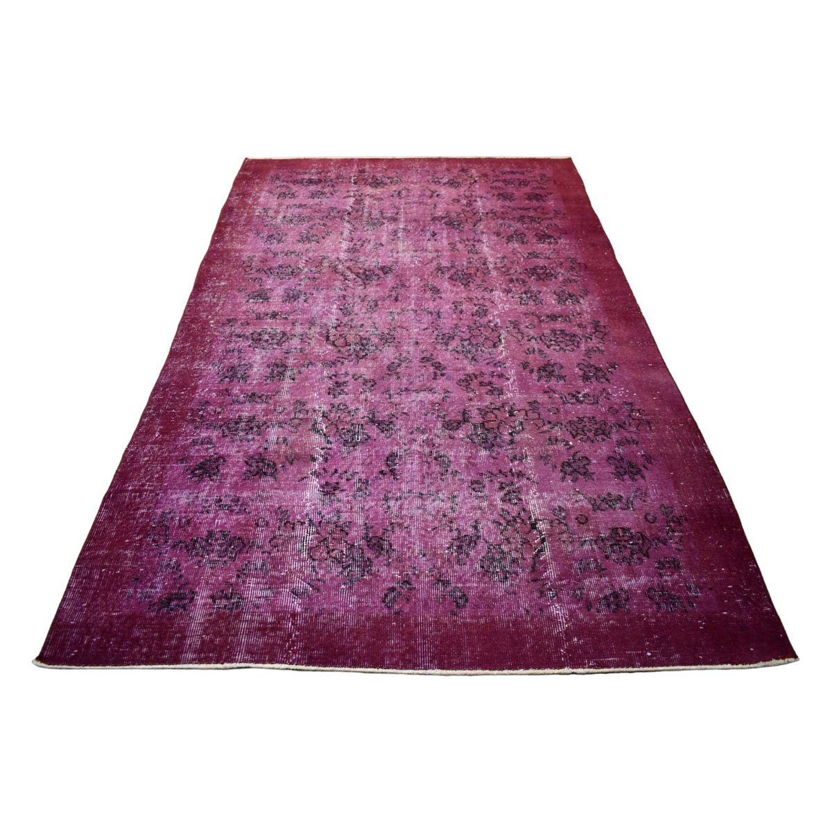 Paars vintage vloerkleed - 245x147 cm - HANDGEMAAKT