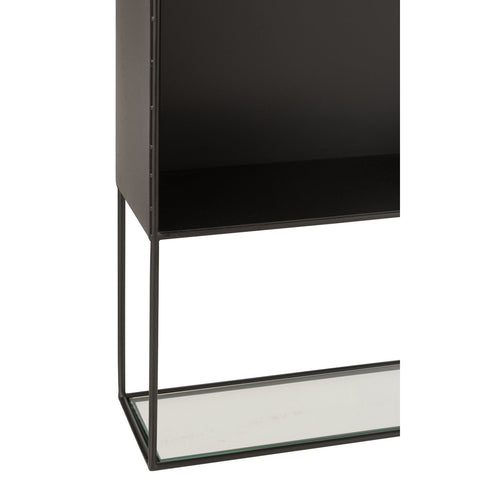 J-Line Rek Seen Metaal/Glas Zwart