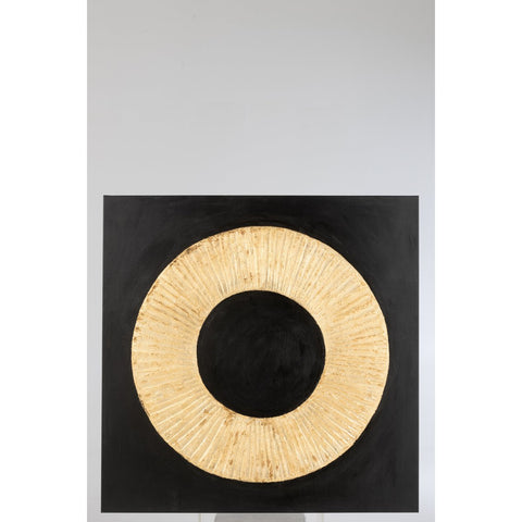 J-Line Wanddecoratie Pat Canvas Zwart/Naturel