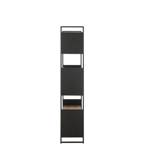 J-Line Rek Gerecycleerd Hout/Metaal Zwart/Naturel Small