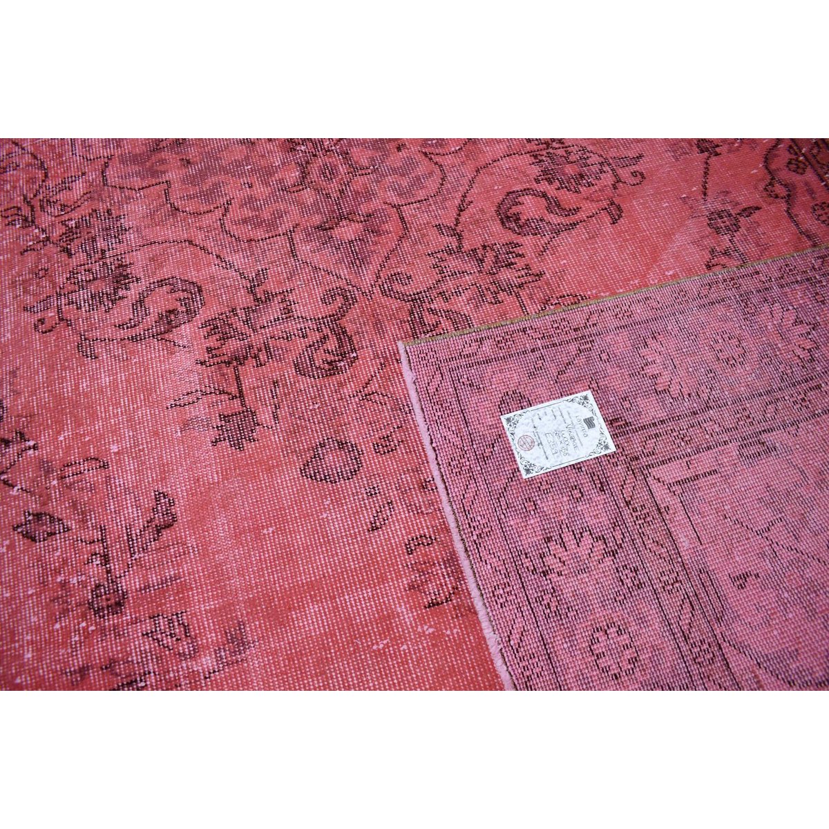 Roze vintage vloerkleed - 300x188 cm - HANDGEMAAKT
