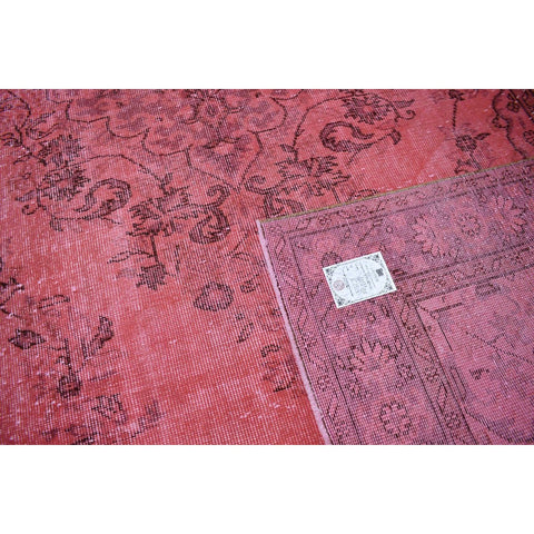 Roze vintage vloerkleed - 300x188 cm - HANDGEMAAKT