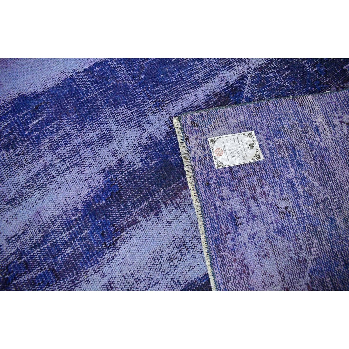 Blauw vintage vloerkleed - 274x114 cm - HANDGEMAAKT