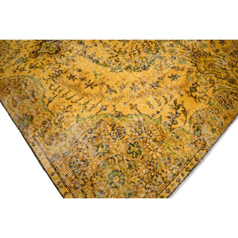Geel vintage vloerkleed - 290x178 cm - HANDGEMAAKT