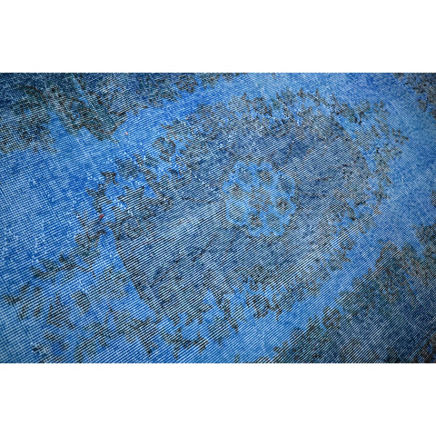 Blauw vintage vloerkleed - 210x115 cm - HANDGEMAAKT