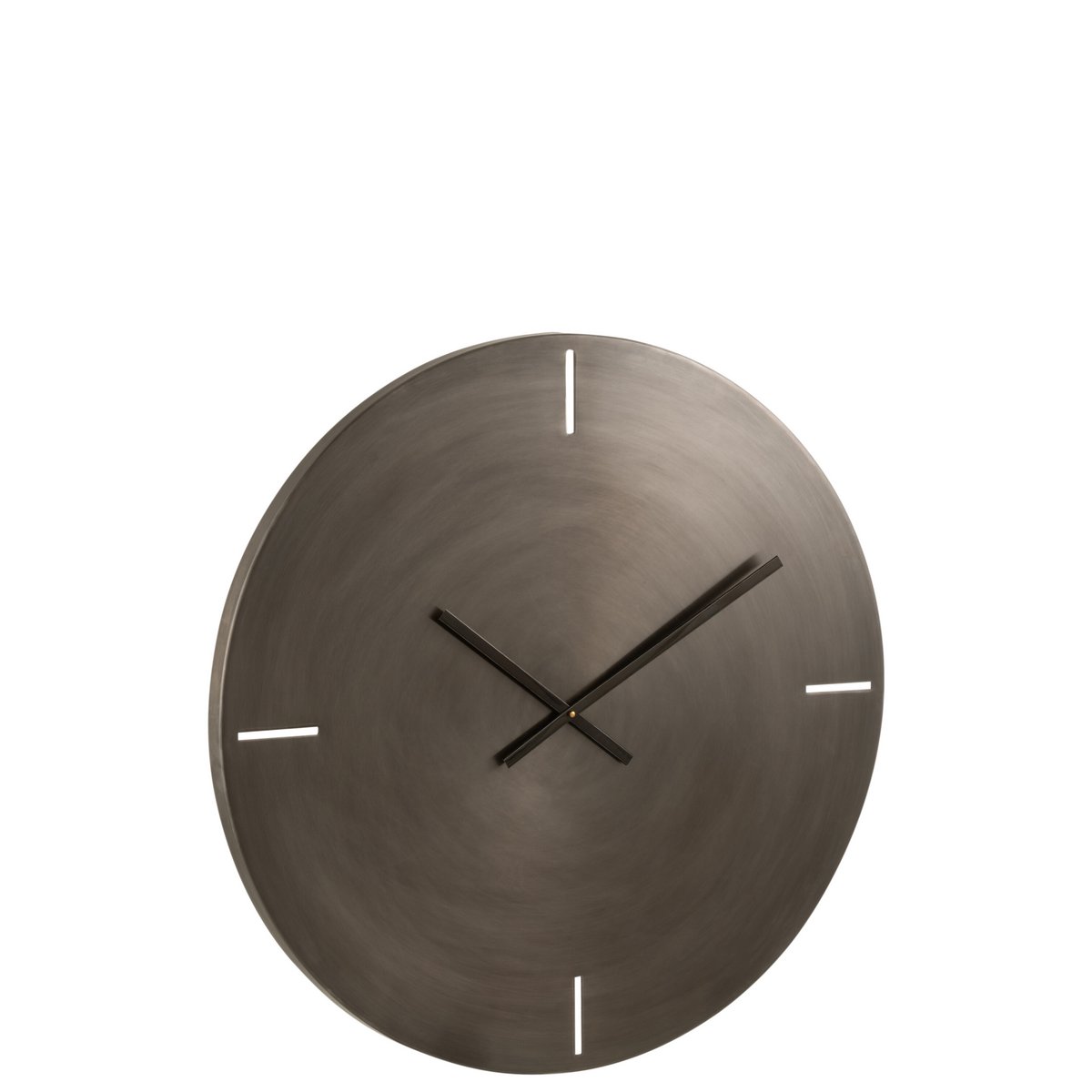J-Line Rond klok - metaal - donkergrijs - L - Ø 76.5 cm