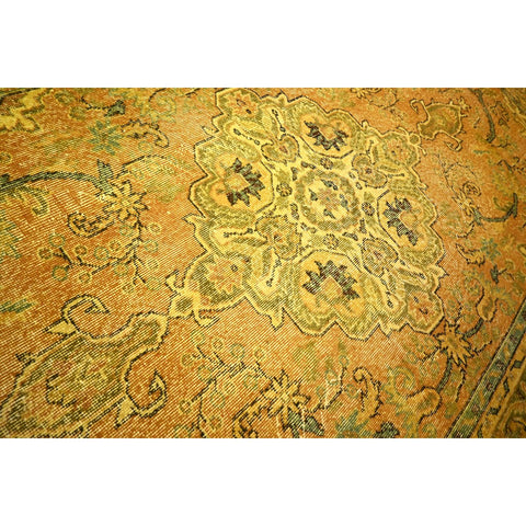 Geel vintage vloerkleed - 293x170 cm - HANDGEMAAKT