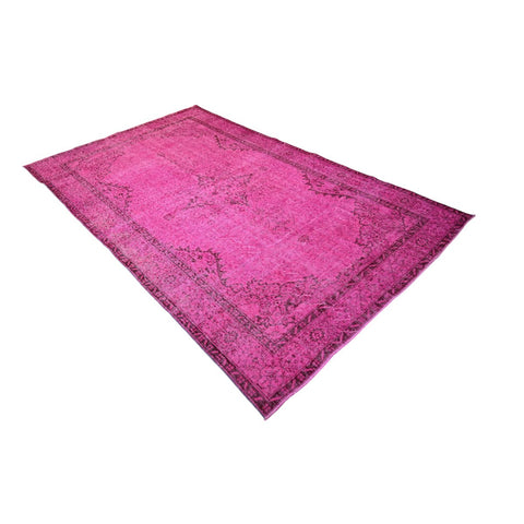 Roze vintage vloerkleed - 287x175 cm - HANDGEMAAKT