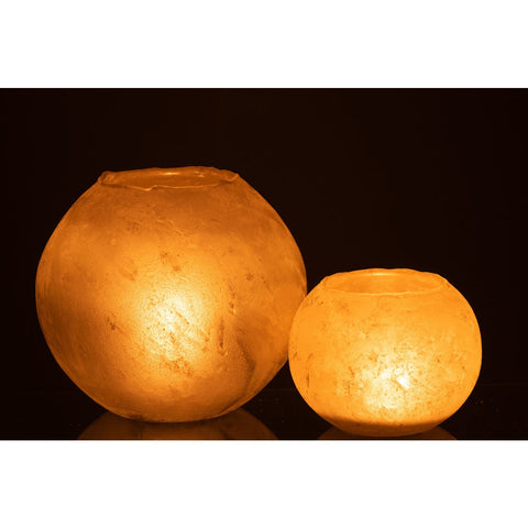 J-Line Vaas Soda Rond Glas Goud Large