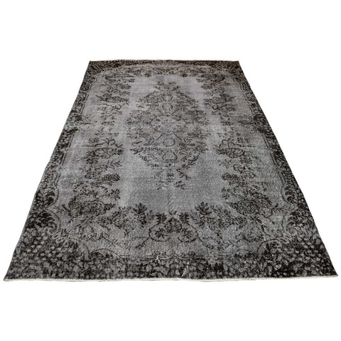 Grijs vintage vloerkleed - 260x167 cm - HANDGEMAAKT