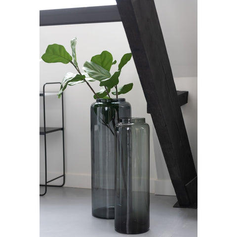 J-Line Vaas Recht Lang Glas Grijs Large
