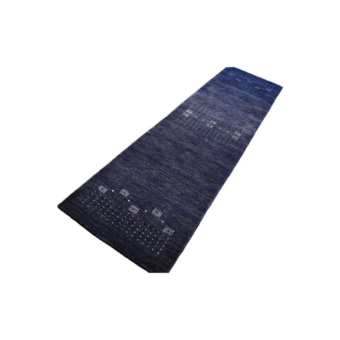 Gabbeh loper blauw - 300x80 cm - HANDGEMAAKT