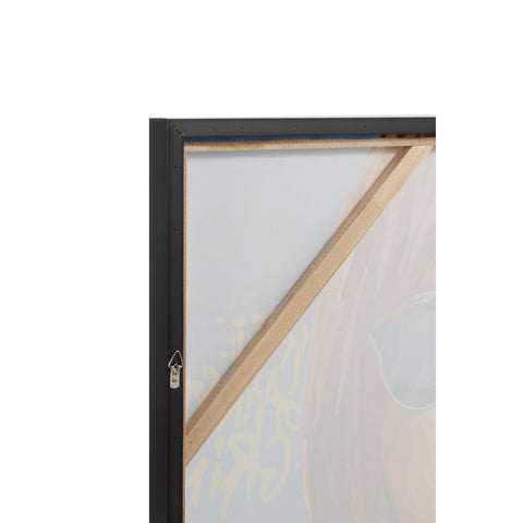 J-Line wanddecoratie Graffiti Vrouw Lolly - canvas/verf - mix