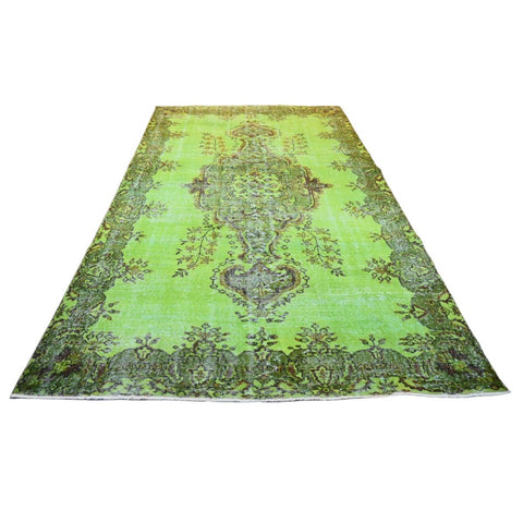 Groen vintage vloerkleed - 290x170 cm - HANDGEMAAKT