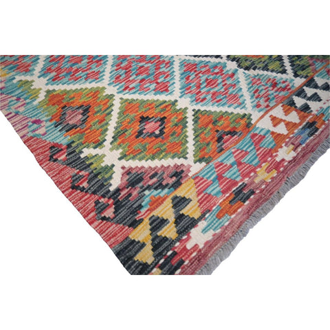 Kleurrijke kelim - 193x127 cm - HANDGEMAAKT